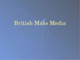 British Mass Media