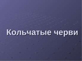 Кольчатые черви