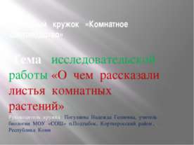О чем рассказали листья комнатных растений