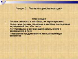 Лесные кормовые угодья
