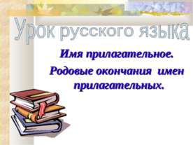 Имя прилагательное. Родовые окончания имен прилагательных