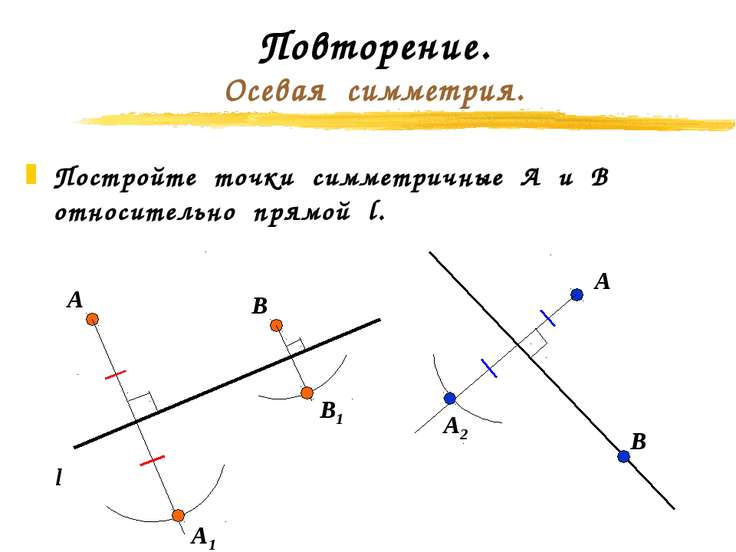 Любые относительно прямой