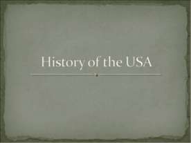 History of the USA