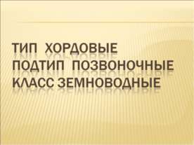 Тип хордовые подтип позвоночные класс земноводные