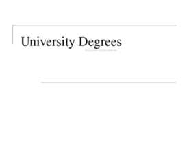 University Degrees