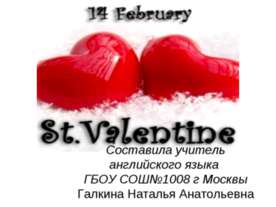 14 February St. Valentine