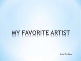 My favorite artist