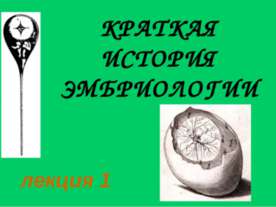 Краткая история эмбриологии