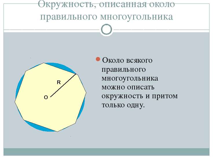 Презентация правильные многоугольники и окружность