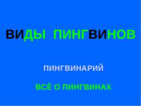Виды пингвинов