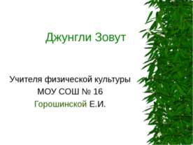 Джунгли Зовут
