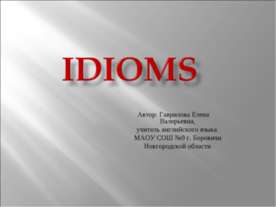 Idioms