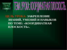 Координатная плоскость