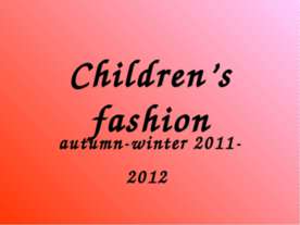 Children’s fashion