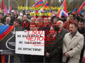 Межнациональный конфликт Армяно-Турецкий Геноцид Армян