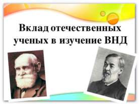 Вклад отечественных ученых в изучение ВНД
