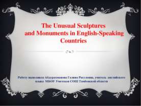 The Unusual Sculptures and Monuments in English-Speaking Countries