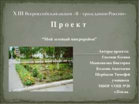 Мой зеленый микрорайон