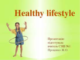 Healthy lifestyle