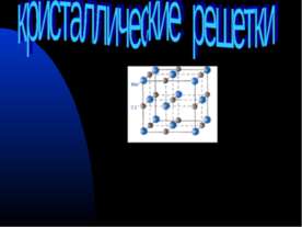 Кристаллические решетки