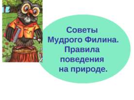 Правила поведения на природе