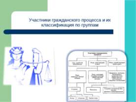 Участники гражданского процесса и их классификация по группам