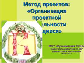 Организация проектной деятельности учащихся
