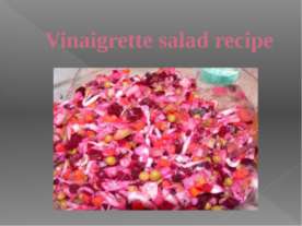 Vinaigrette salad recipe