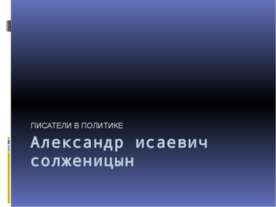 Писатели в политике