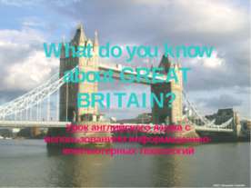 What do you know about great Britain