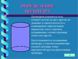 Определение цилиндра