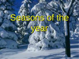 Seasons of the year