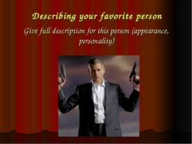 Describing your favorite person