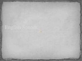 English Sounds