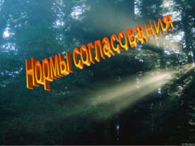 Нормы согласования