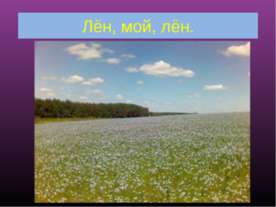 Лён, мой, лён