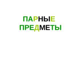 Парные предметы