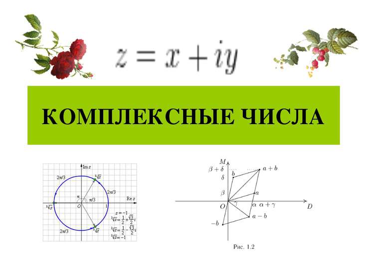 Комплексные числа презентация 10 класс