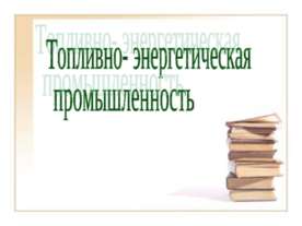 Топливно- энергетическая промышленность