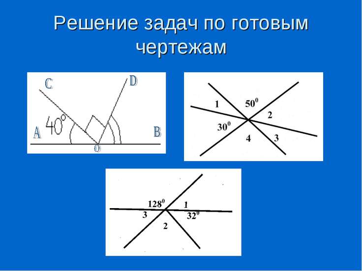 Смежные и вертикальные углы. Решение задач презентация