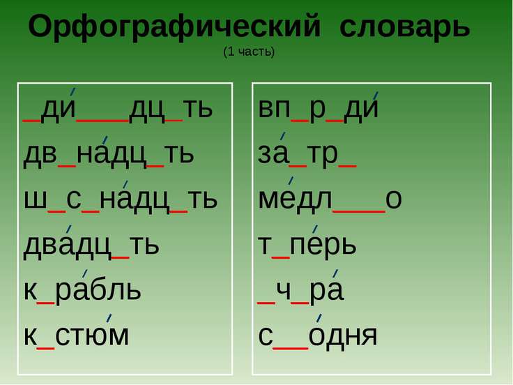 Презентация орфографический словарь 2 класс