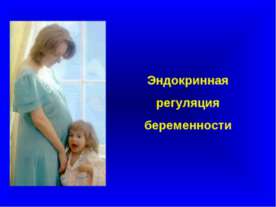 Эндокринная регуляция беременности