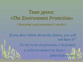 The Environment Protection