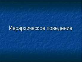 Иерархическое поведение