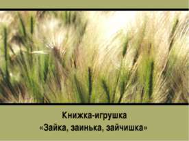 Книжка-игрушка «Зайка, заинька, зайчишка»