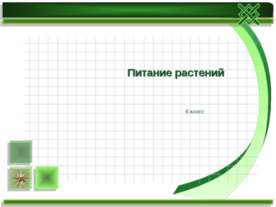 Питание растений 6 класс